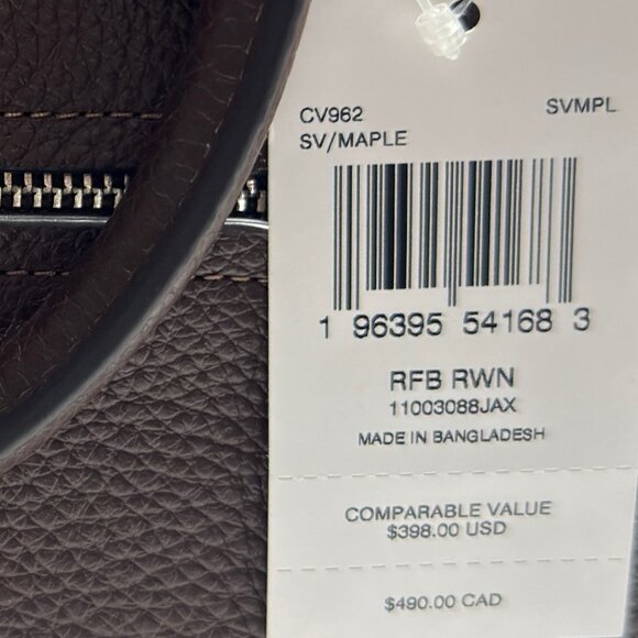 New with tags, hard-to-find Coach MAPLE Rowan - Picture 3 of 8